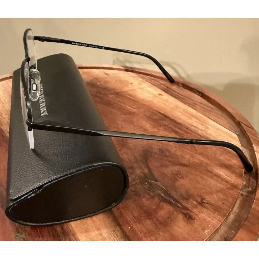 Burberry Eyeglasses Frames B 1258 1007‎ Black Rectangular Half Rim 52-18-140